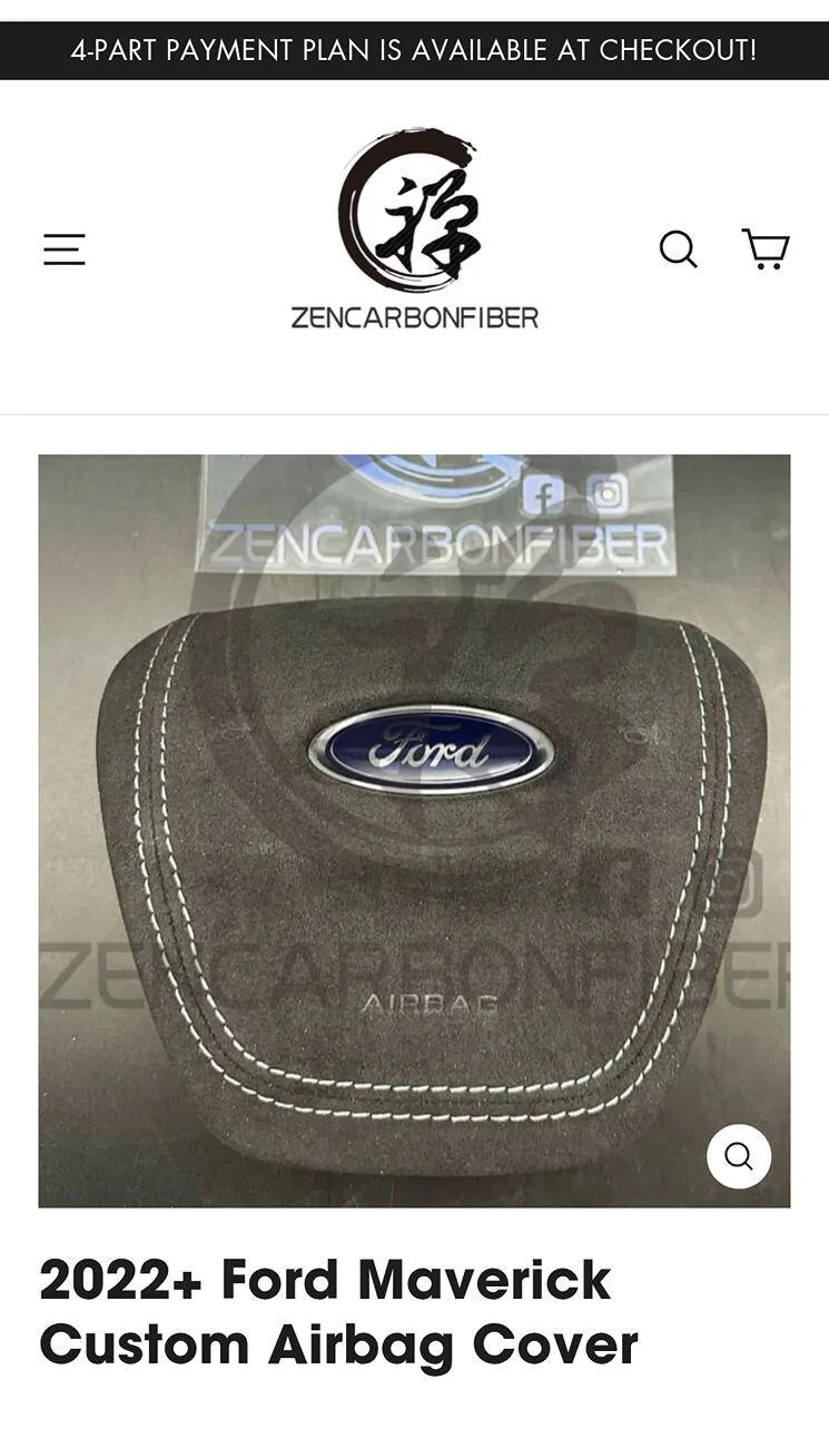 Ford Maverick ZenCarbonfiber steering wheel custom airbag cover Screenshot_20250429-164233~2