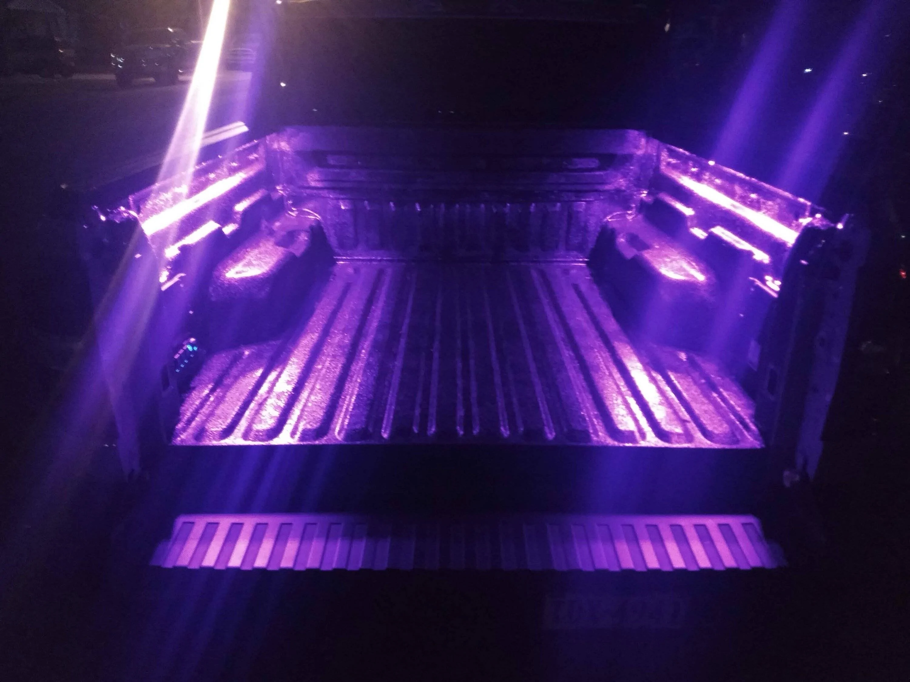 Ford Maverick Xprite LED bed liner lights.  Pretty good. Chang