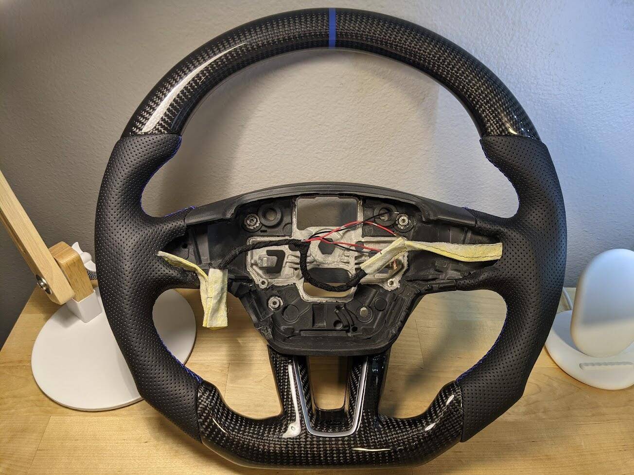Ford Maverick ZenCarbonfiber steering wheel custom airbag cover 1746281305773-pl