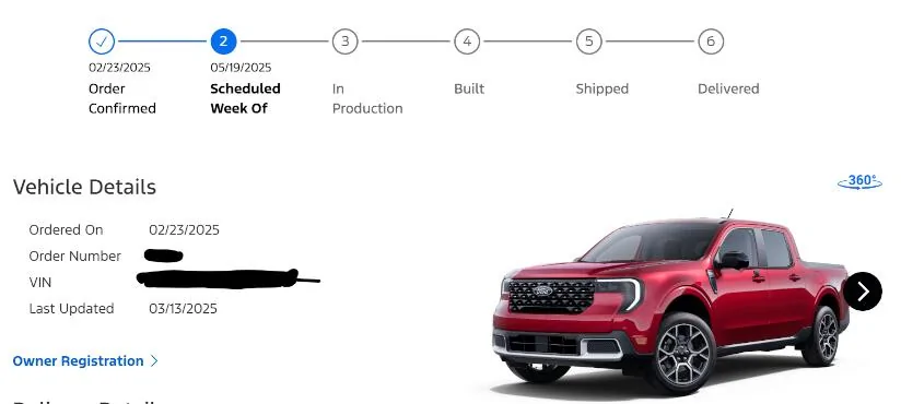 Ford Maverick What was/is your wait time for your order? Screenshot 2025-05-05 080547