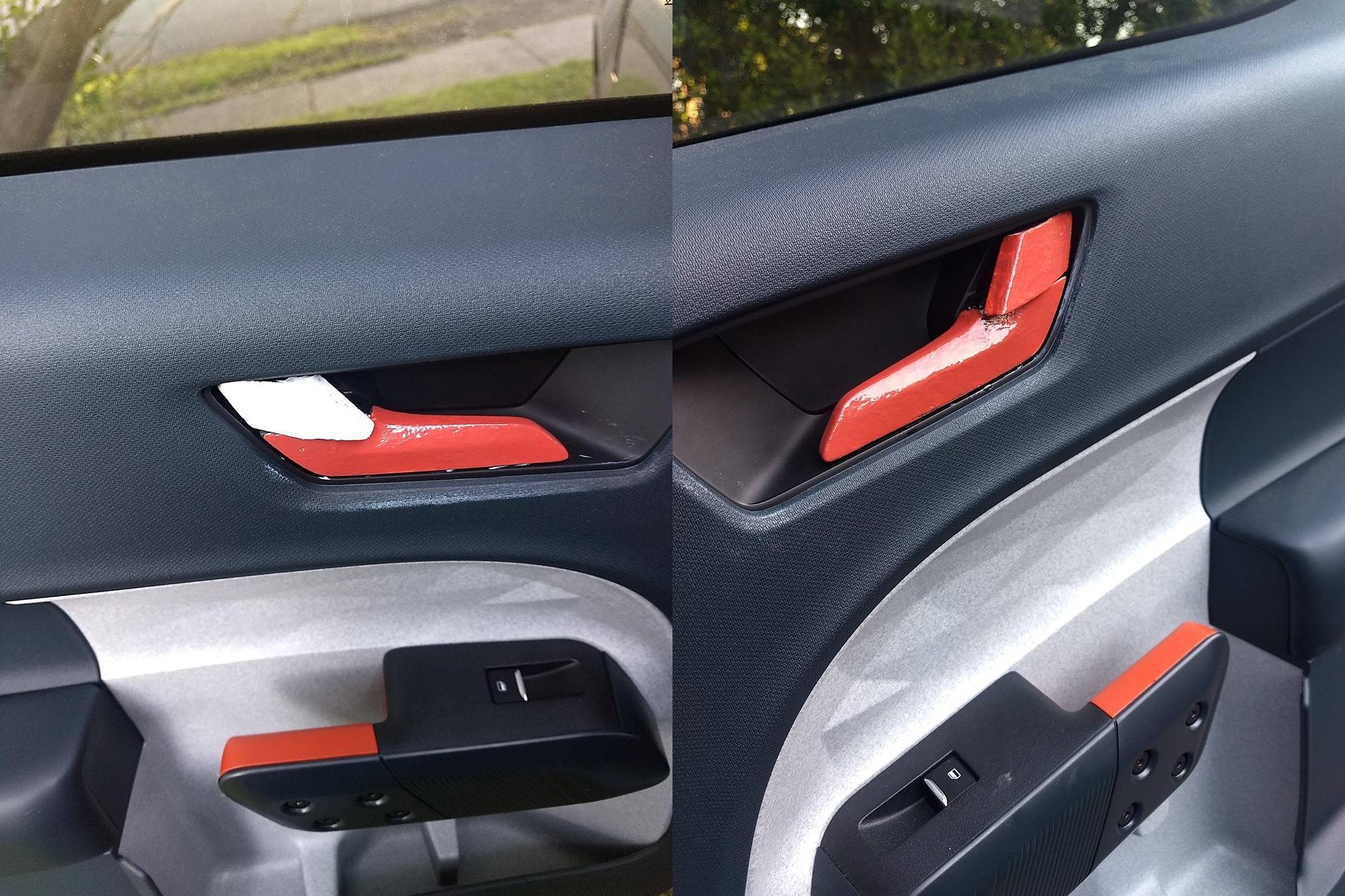 Ford Maverick ? Interior Door Latch handles hard to see? RearDoors