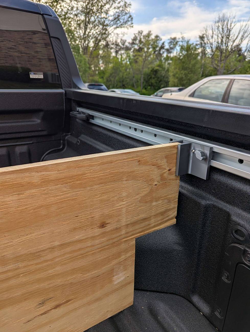 Ford Maverick Adjustable Cargo Divider via 3D Print (Free Files) Complete Prototype Right Side Closeu