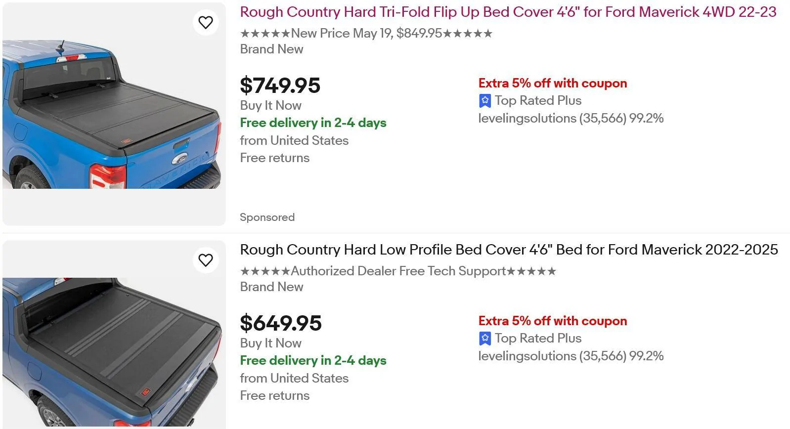 Ford Maverick Rough Country Tonneau sale price Screenshot 2025-05-17 at 11-36-22 Rough Country Hard Maverick for sale eBay