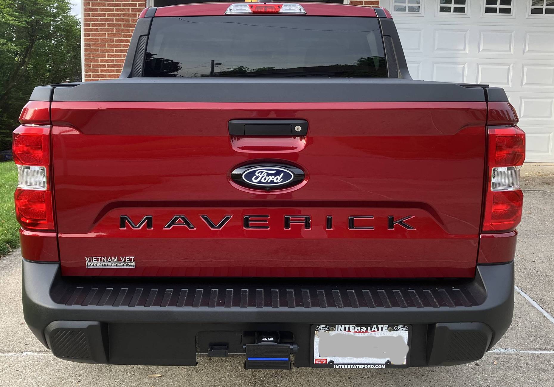 Ford Maverick New to the Ruby Red Club 2025 Maverick tailgate lettering 2