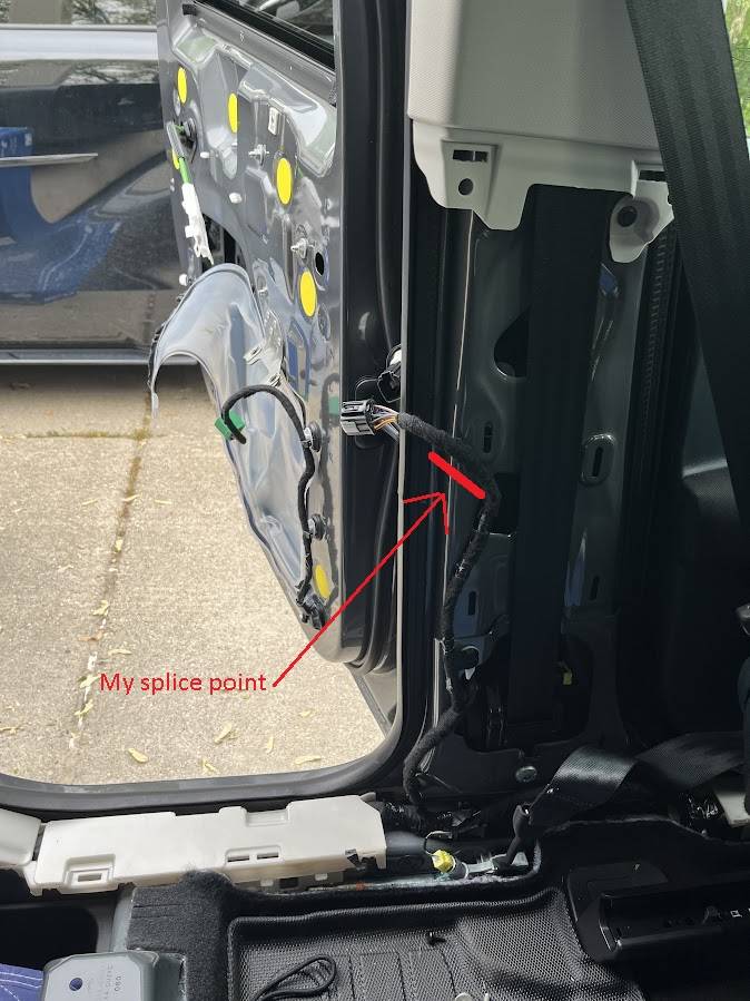 Ford Maverick Installed Power Locks on Tailgate of 2025 Maverick XL Inside View.JPG