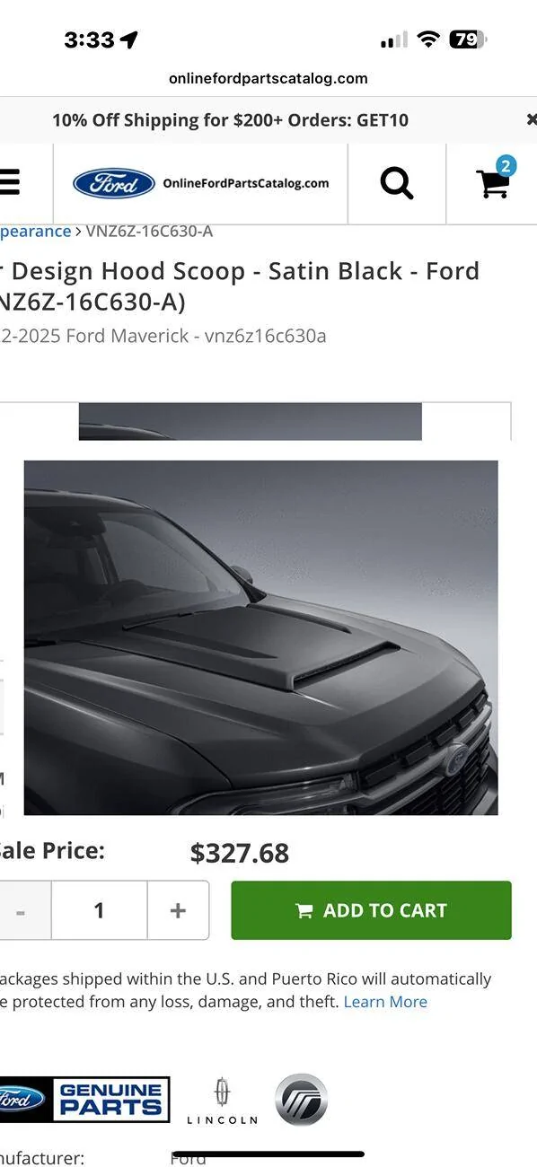Ford Maverick Air design hood scoop dimensions? IMG_7948