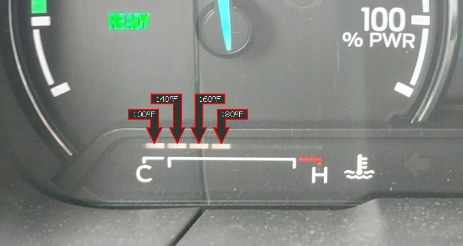 Ford Maverick Hybrid Engine Temperature Indicator Thingy Maverick Fuel Gaug