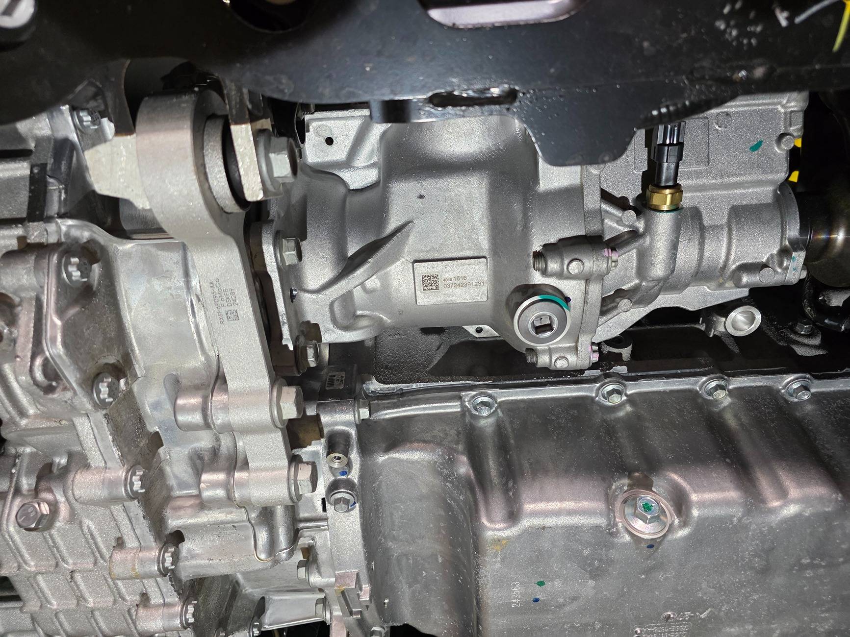 Ford Maverick 2025 Hybrid AWD underside pictures. AWD front PTU 