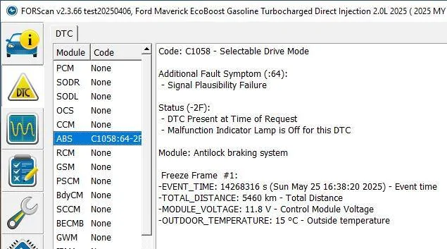 Ford Maverick Enabling Lobo mode on 2025 Maverick Tremor Using FORScan lobo_dtc