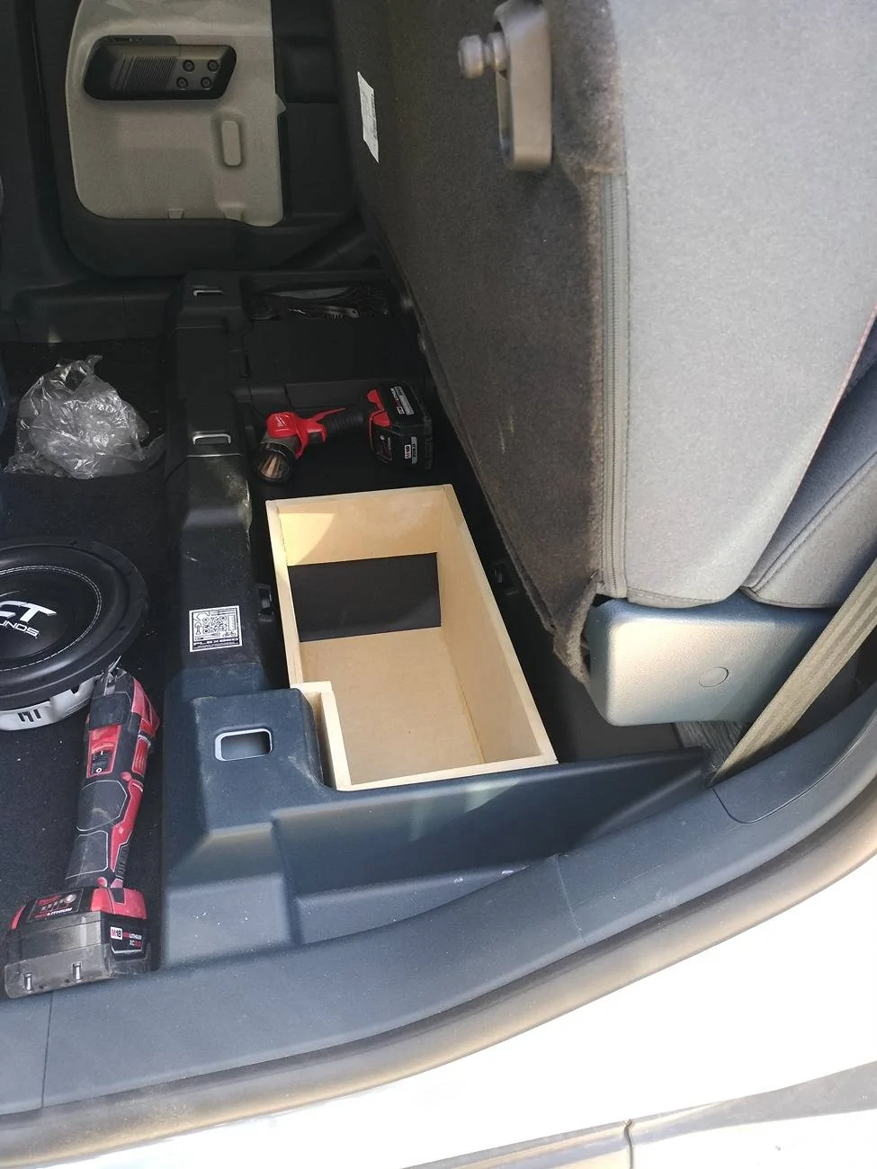 Ford Maverick Underseat Hybrid 8" Subwoofer install 2025-05-11 15.21.36