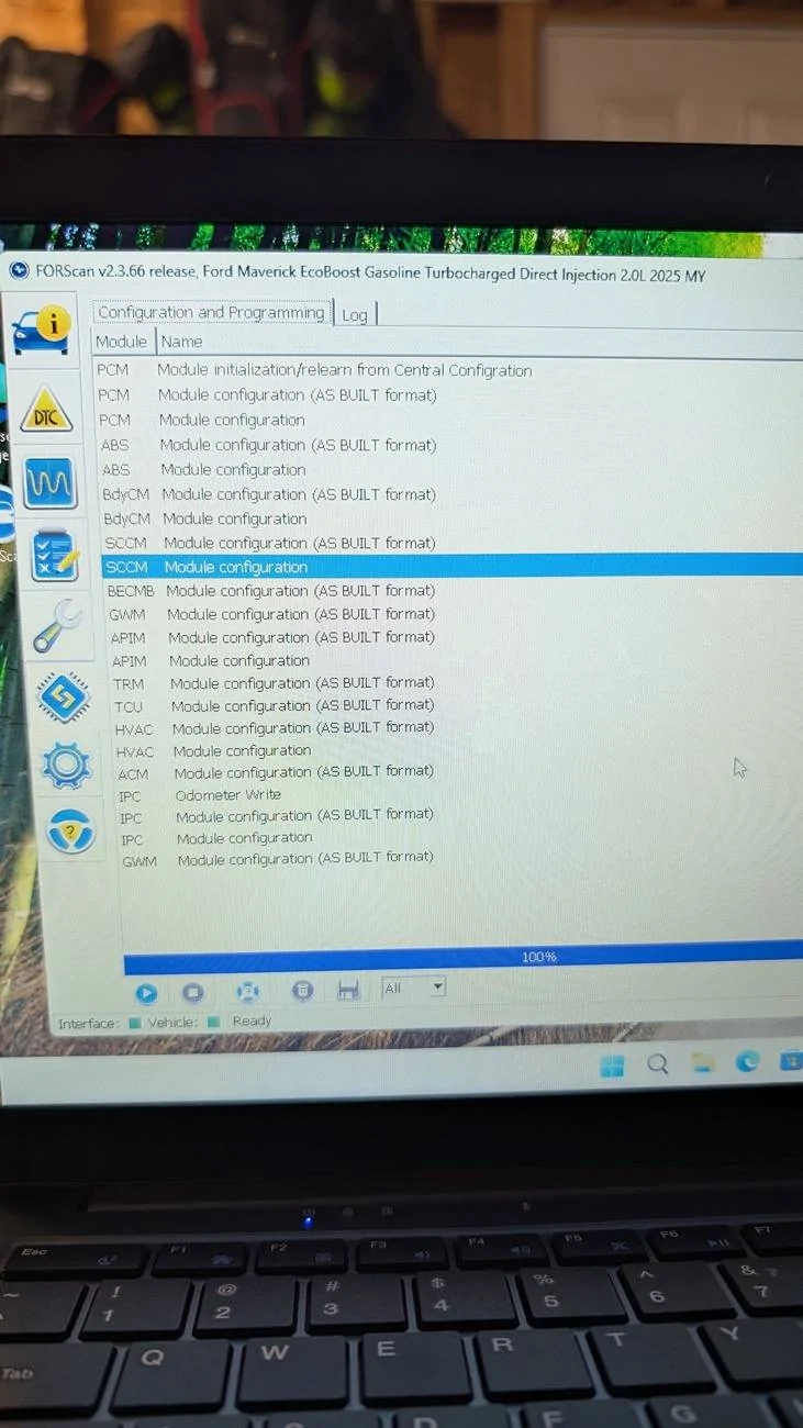 Ford Maverick Forscan 2.3.66 not showing all modules PXL_20250526_042039531.MP