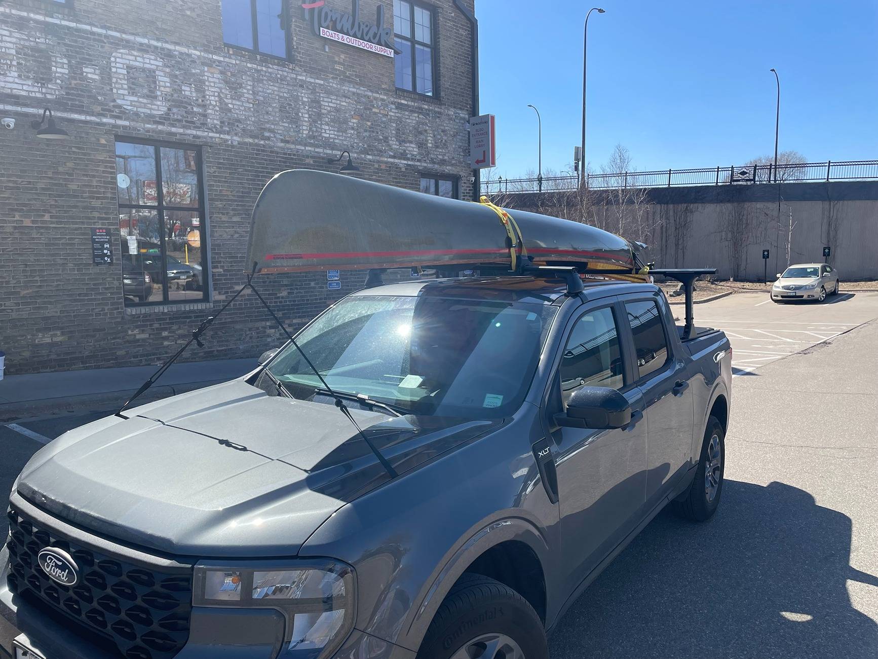Ford Maverick A different way to transport a Kayak (without a rack) IMG_2101