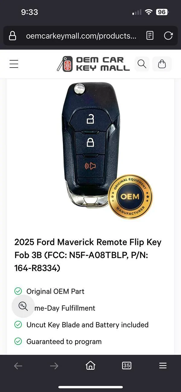 Ford Maverick Need Help - Program FOB  2025 Mav XL? IMG_5413