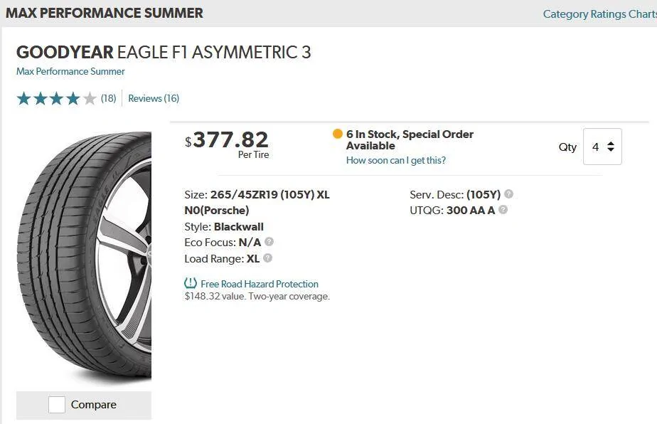 Ford Maverick Ride Quality 19" vs 17 - 18" What is your experience? Screenshot 2025-05-30 090248