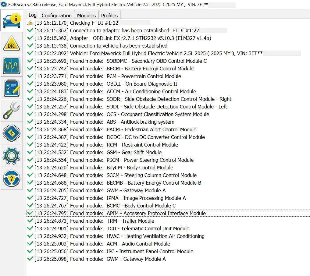 Ford Maverick Need Help - Program FOB  2025 Mav XL? Forscan Maverick Modules