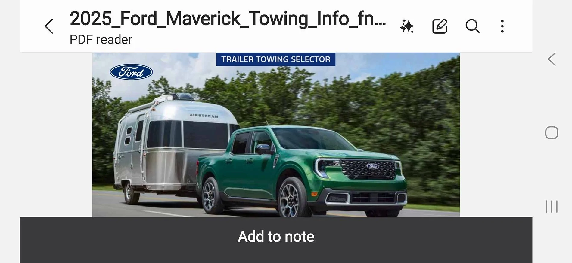 Ford Maverick SO, YOU WANT TO TOW A TRAILER, EH? Screenshot_20250601_080540_Samsung Notes