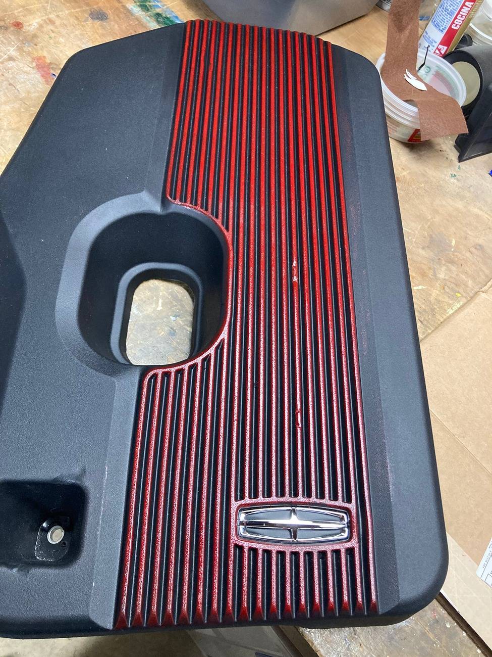 Ford Maverick Installed  Lincoln engine cover on 2022 Maverick IMG_2313.JPG