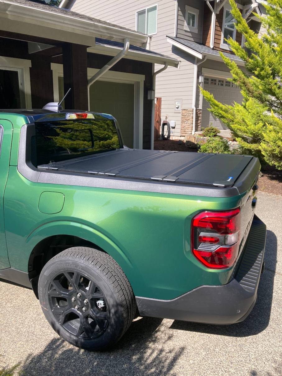 Ford Maverick Worksport AL4 Trifold Tonneau Cover installed IMG_5633