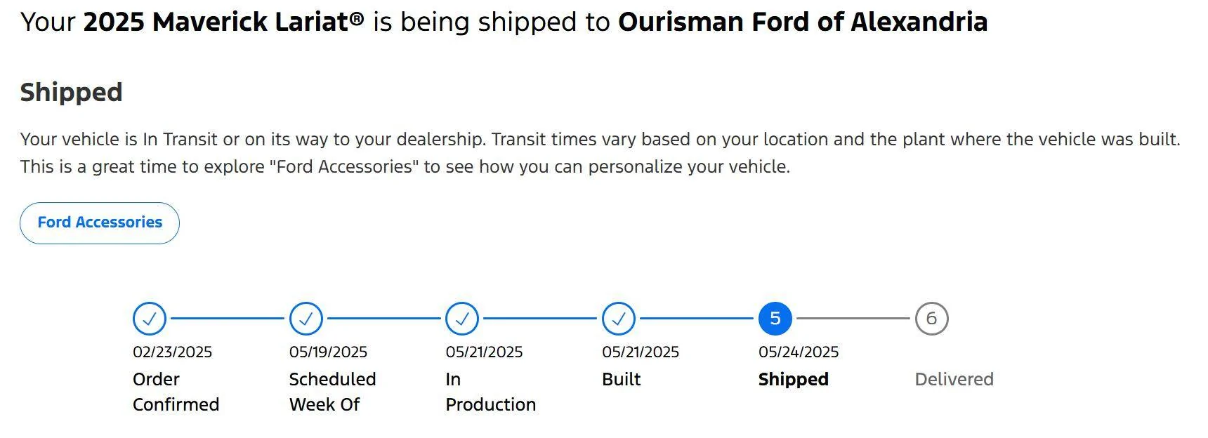Ford Maverick Timing between scheduled and In production? 1749149298084-66