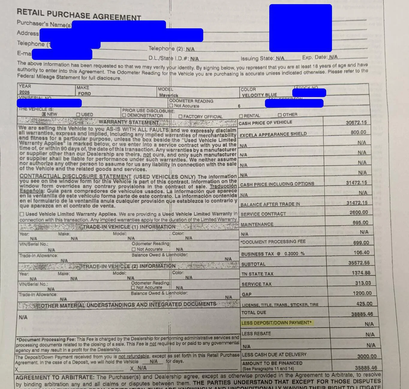 Ford Maverick Bought a Maverick.. Employee Pricing / A-Z plan not listed anywhere in paperwork? 1749240888423-5n