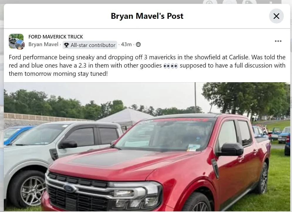 Ford Maverick MTC gathering at 2025 Carlisle Ford Nationals June 6-8 Screenshot 2025-06-06 155218