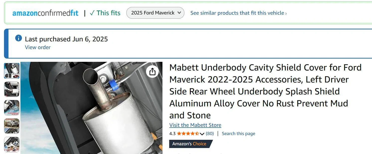 Ford Maverick Underbody Cavity Shield Cover: Essential Protection for Your Maverick 1749345292266-c