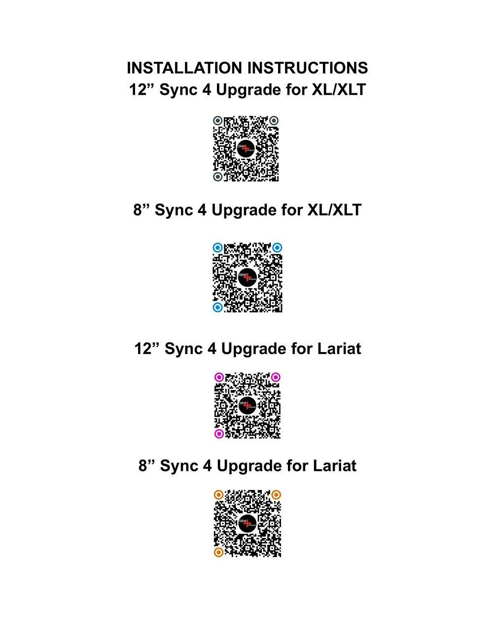 Ford Maverick Maverick Infotainment Upgrade Kits (Sync 3 to Sync 4 Conversion) Available at Panda Motorworks! Maverick Installation Guides QR Codes-1