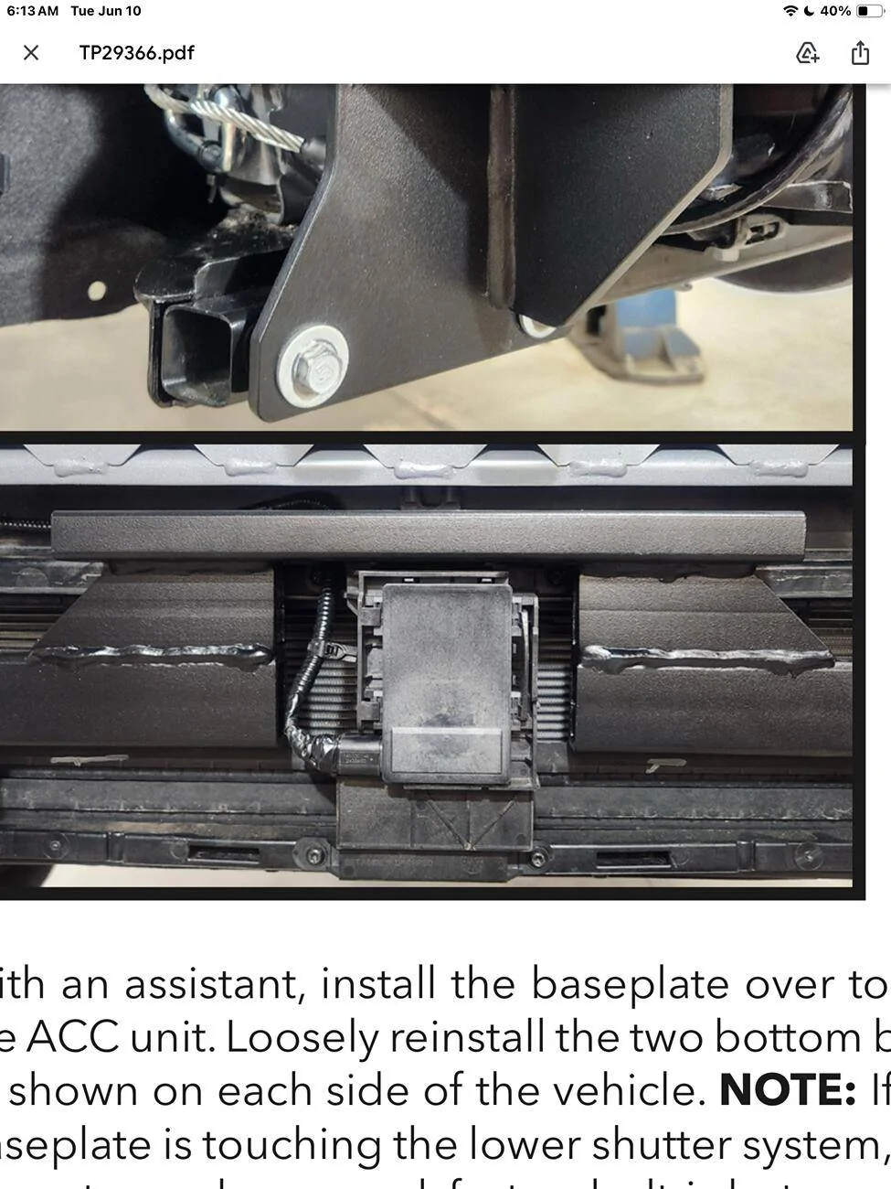Ford Maverick Demco baseplate for 2025 LARIAT IMG_1023