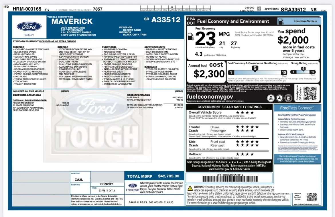 Ford Maverick 2025 New Ecoboost engine IMG_4904