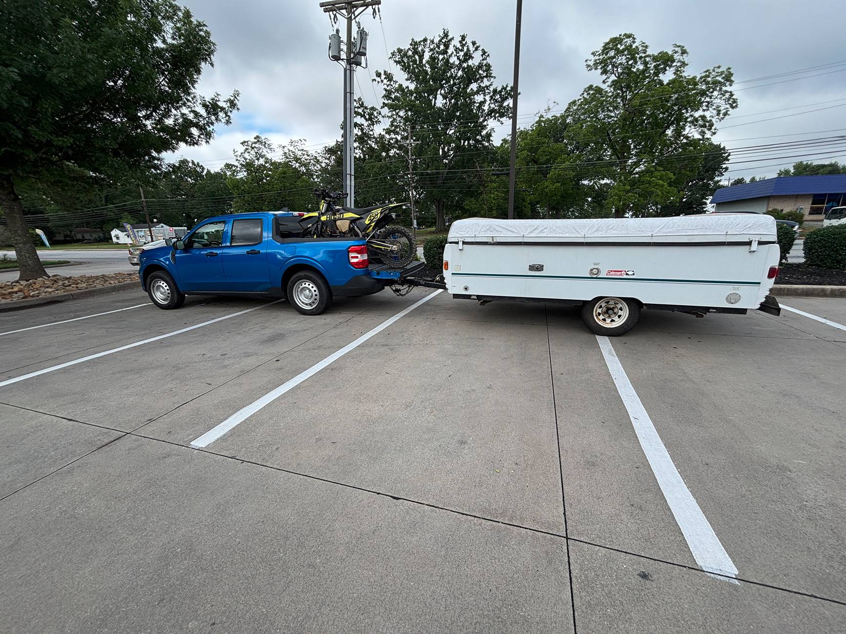 Ford Maverick 540 Mile Trip w/ Loaded 2025 Ecoboost (towing pop-up camper and hauling dirt bike in bed) IMG_1884.JPG