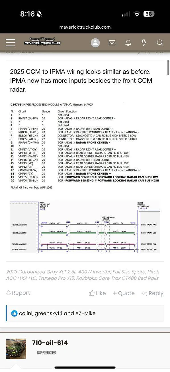 Ford Maverick Retrofit Adaptive Cruise 2025 XLT IMG_1421