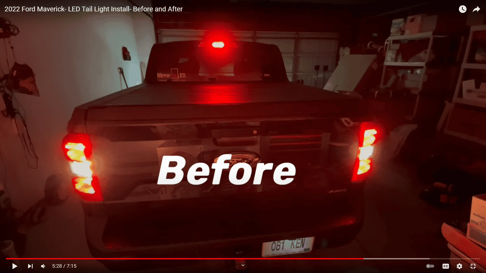 Ford Maverick DIY - Maverick LED tail lights upgrade. Before and After Video 1638564083485