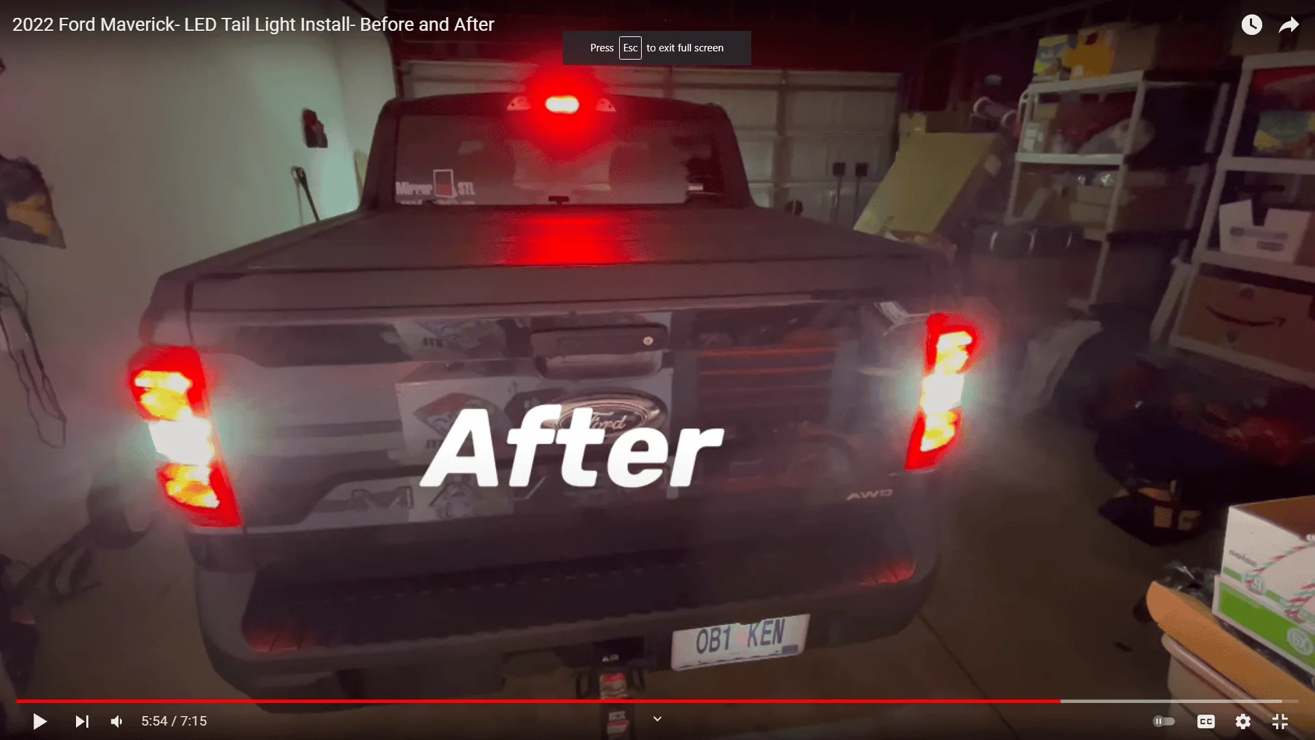 Ford Maverick DIY - Maverick LED tail lights upgrade. Before and After Video 1638564108119