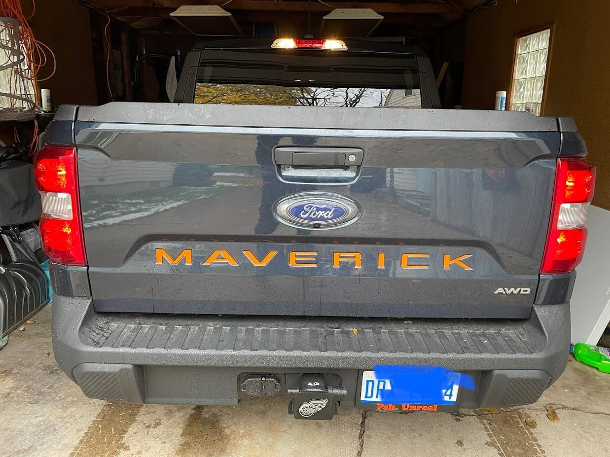 Ford Maverick Maverick Tailgate Lettering / Letters IMG_1339