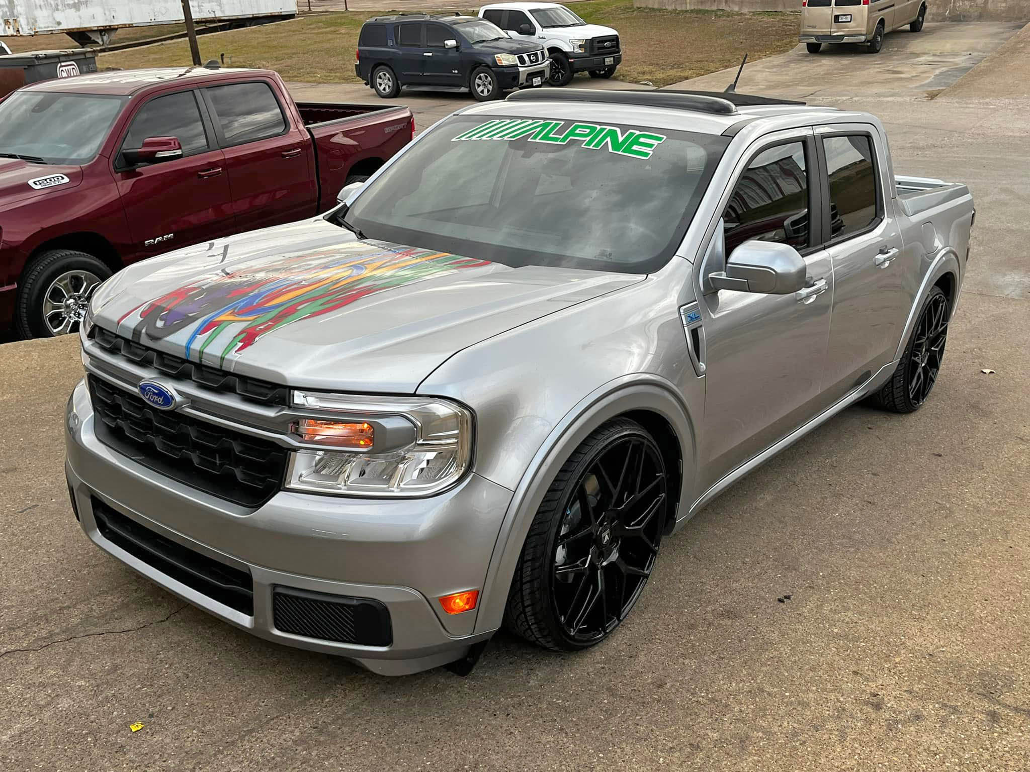 Ford Maverick Lowered Maverick pickup haters look away! This is one slammed / dumped street truck 3526402_5653997341293734_3083663534716395720_n-