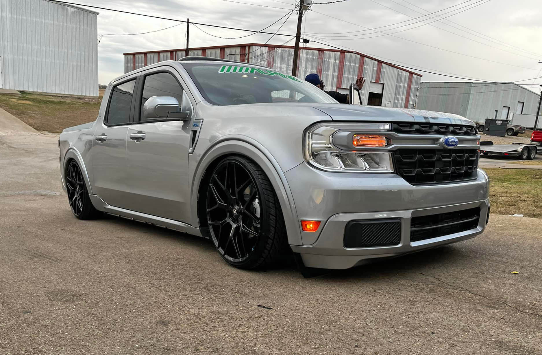 Ford Maverick Lowered Maverick pickup haters look away! This is one slammed / dumped street truck 63612044_5653995837960551_383693210195655631_n-