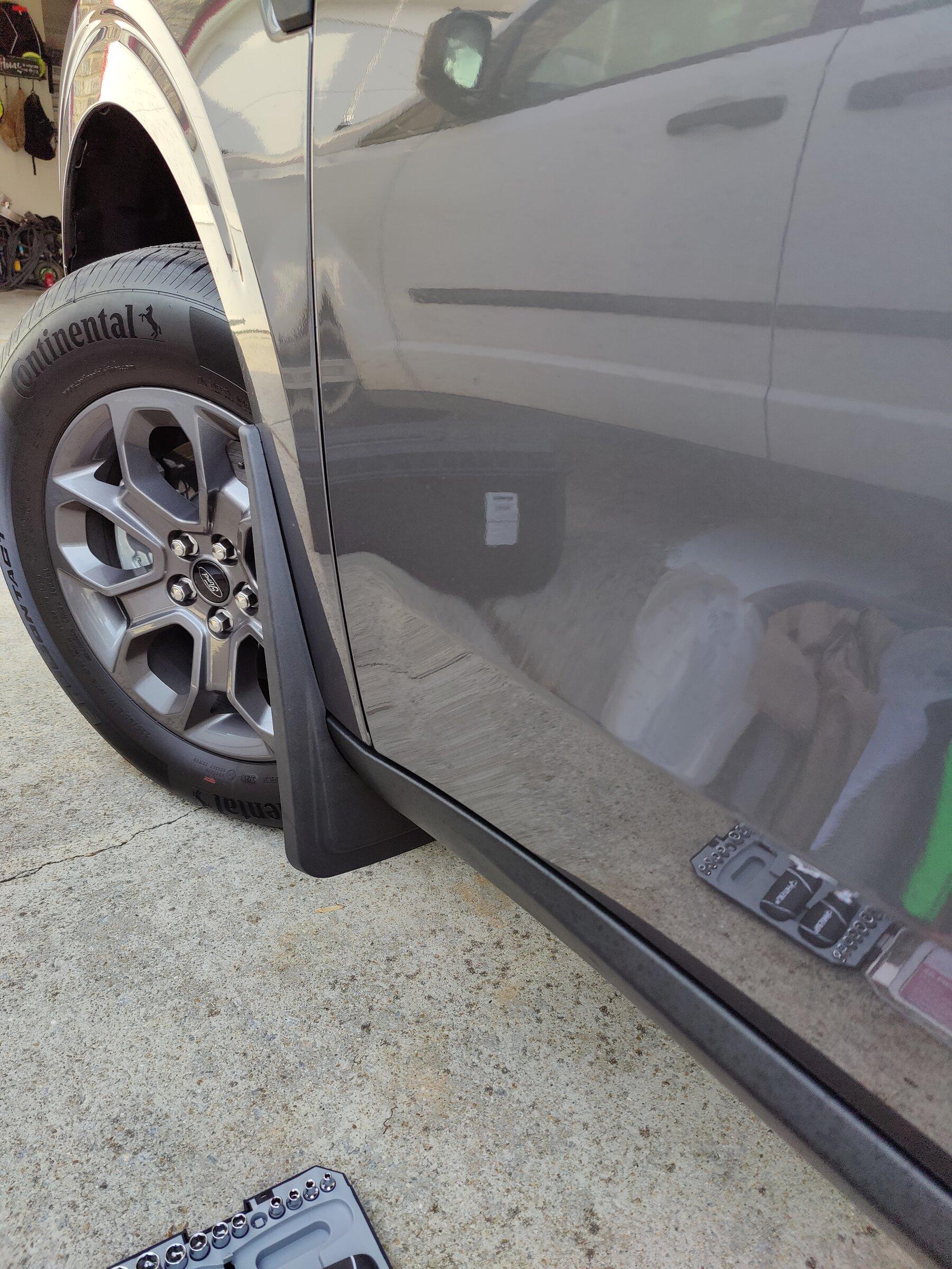 Ford Maverick Ford Mud Flaps Install - DIY Video & Photos 16386262147225477876537695432690
