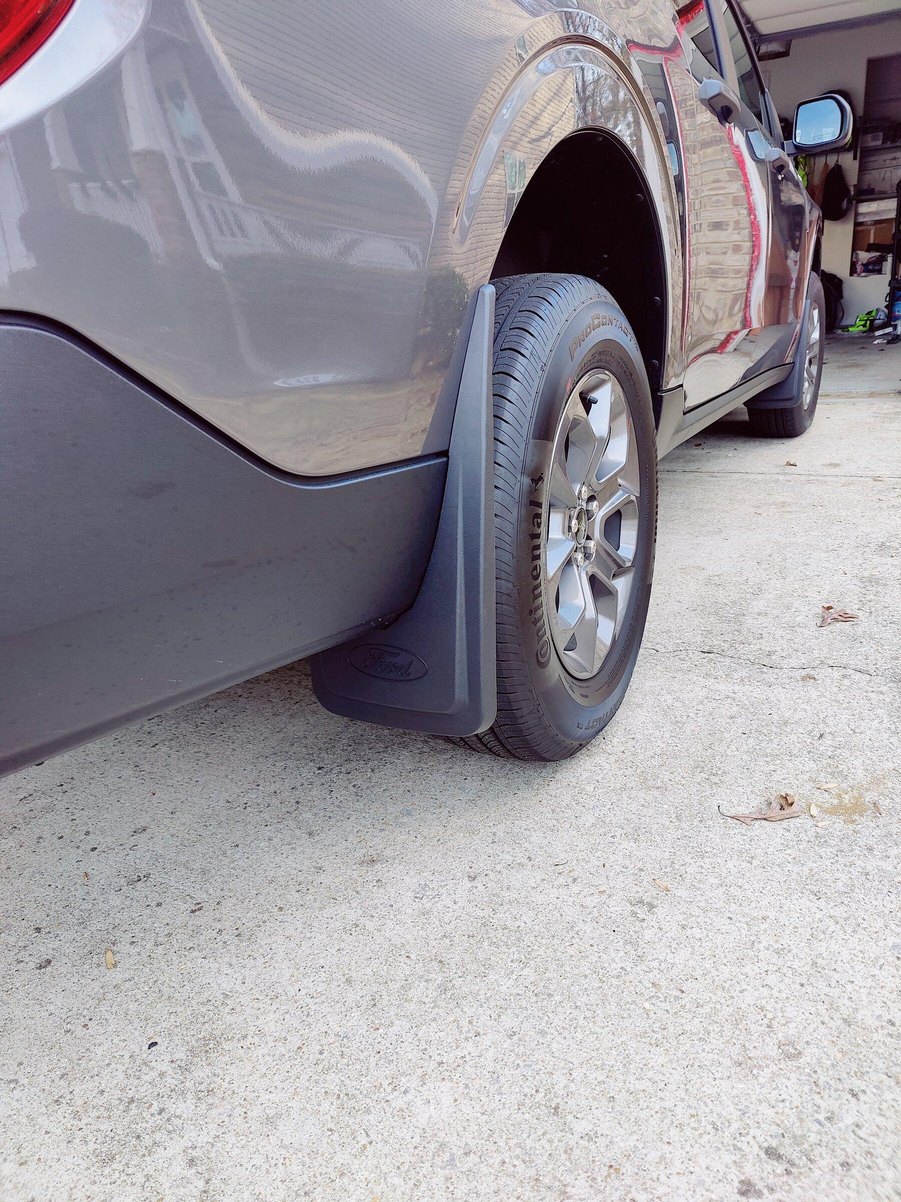 Ford Maverick Ford Mud Flaps Install - DIY Video & Photos IMG_20211204_155353