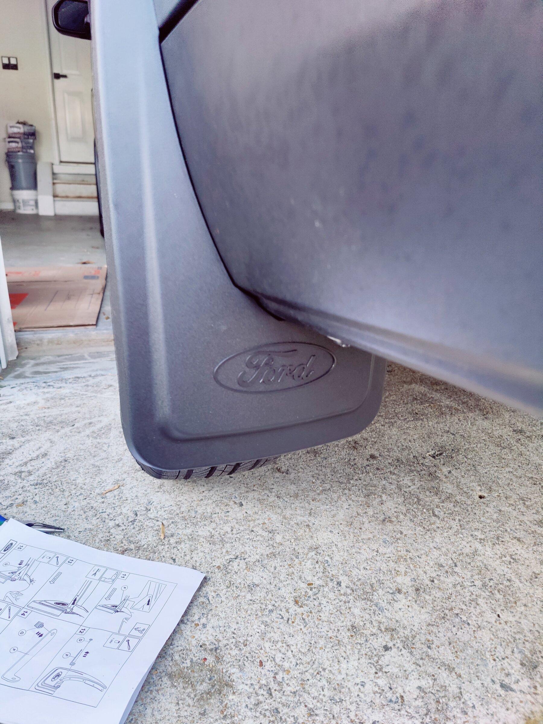 Ford Maverick Ford Mud Flaps Install - DIY Video & Photos IMG_20211204_153628