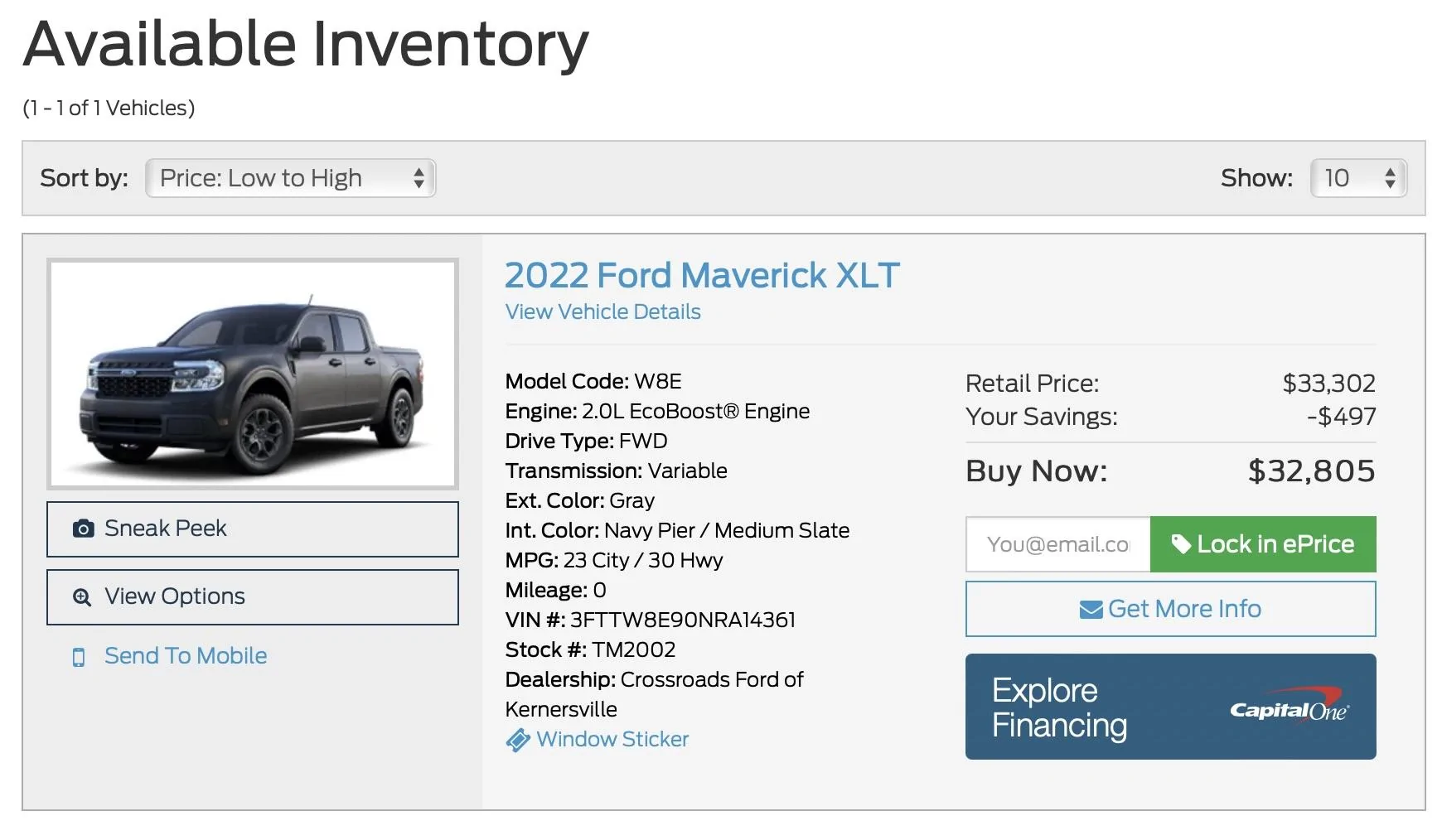 Ford Maverick Local Dealership Maverick Discounted $497.00* Screen Shot 2021-12-08 at 11.27.38 AM