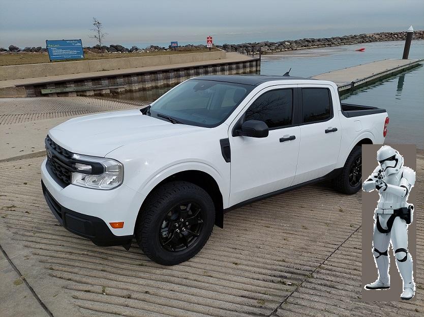Ford Maverick Vezpa's truck is done. BroncoSport Wheels, Lift, Black Roof Wrap, Window tint, Rhino liner, Rokblokz. Is that an XL? ..**PHOTO HEAVY** stormtrooper1
