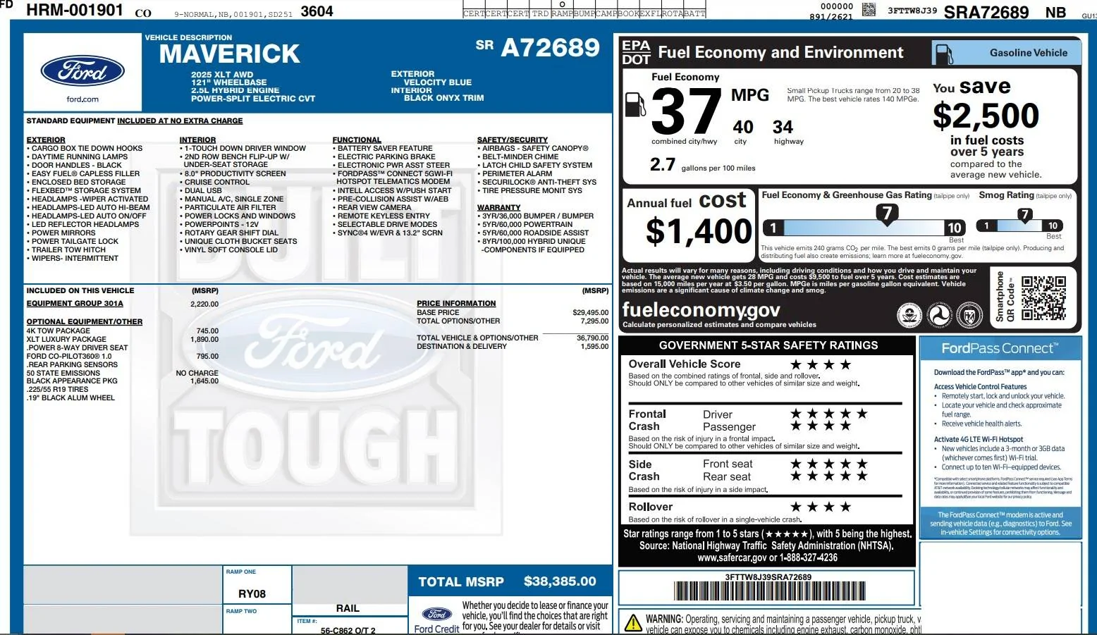 Ford Maverick 2025 Ford Maverick XLT Hybrid AWD Screenshot 2025-06-18 175435