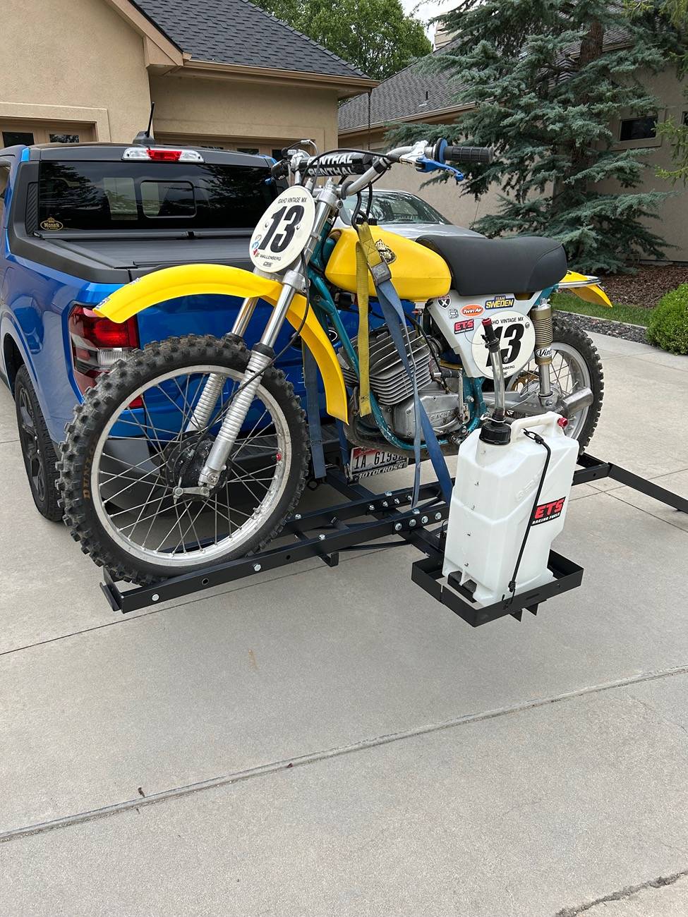 Ford Maverick Motorcycle hitch rack installed IMG_3871