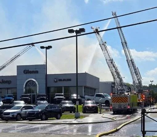 Ford Maverick Multi-alarm fire at KY CDJR dealership image000001