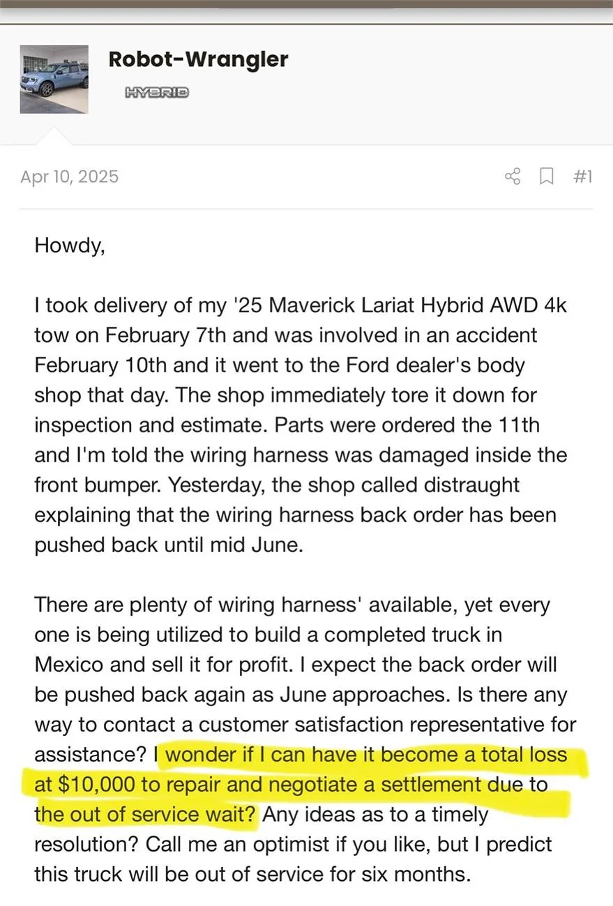 Ford Maverick 2025 Hybrid AWD engine overheated at only 450 miles IMG_2688