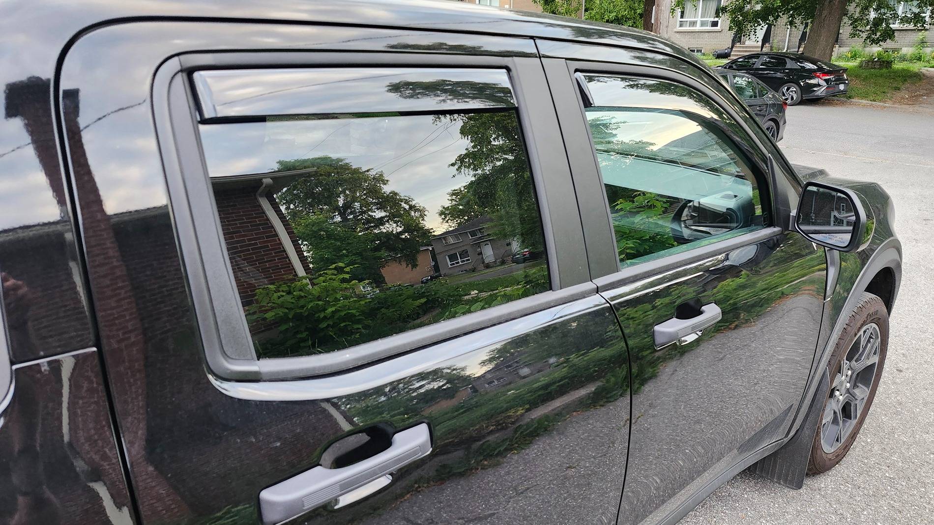 Ford Maverick Maxzina Window Visor Rain Guards installed review 20250624_201441