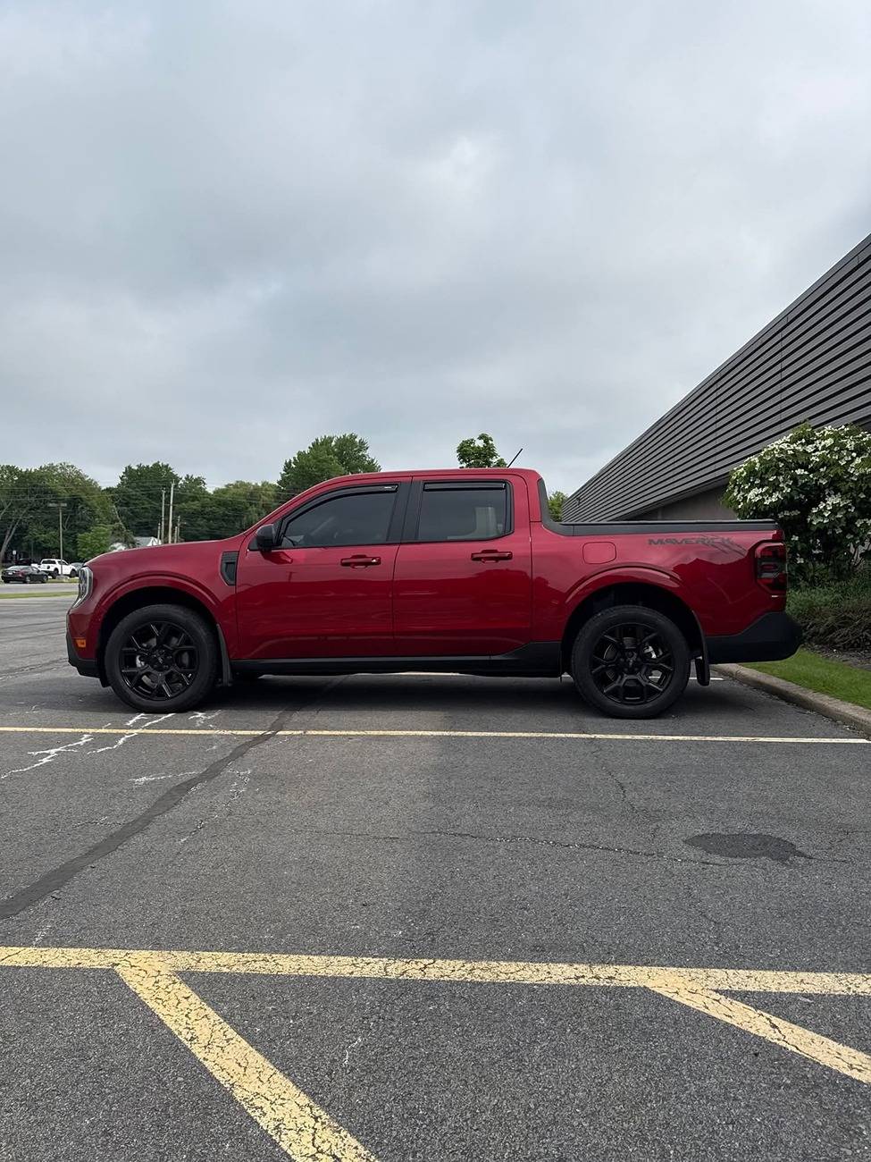 Ford Maverick First pics of Ruby Red Lariat with black pkg FB_IMG_1749265967346