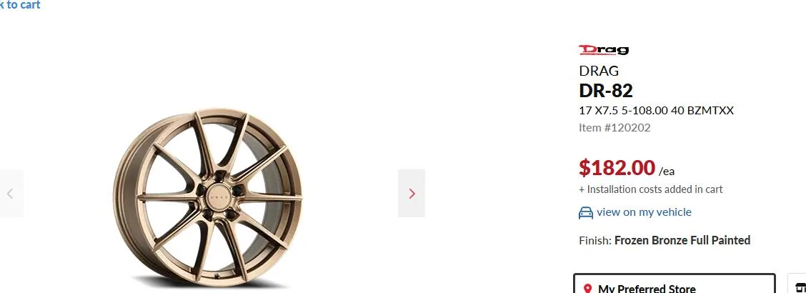 Ford Maverick tariffs showing its effect - prices for aftermarket wheels Screenshot 2025-06-24 094821