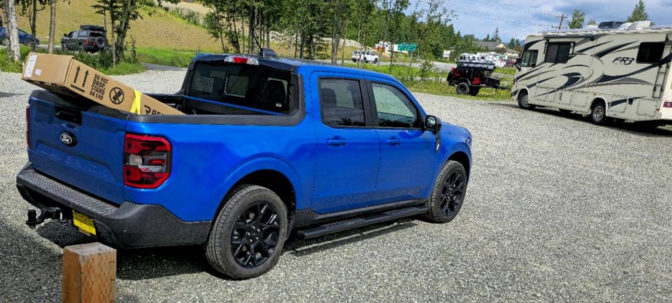Ford Maverick TrailFX A4 Step Bars not a driveway install, had to leave to the pros.  Install finished by MatSu Customs. Maverick w Steps c 20250627_154656[1].JPG