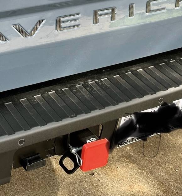 Ford Maverick Let's See Your Trailer Hitch Cover IMG_7690
